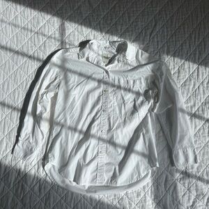 Abercrombie & Fitch White Oversized Button Up